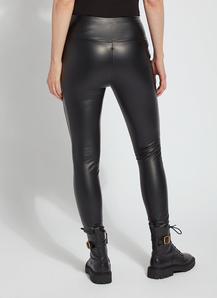 Lysse Textured Leather Legging - Kohl Black
