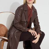 Cielo Vegan Leather Trench Coat