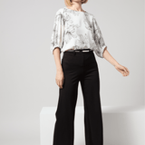 Veda Boat Neck Balloon Sleeve Blouse