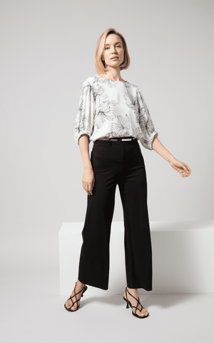 Veda Boat Neck Blouse & Erin Wide Leg Ponte Set