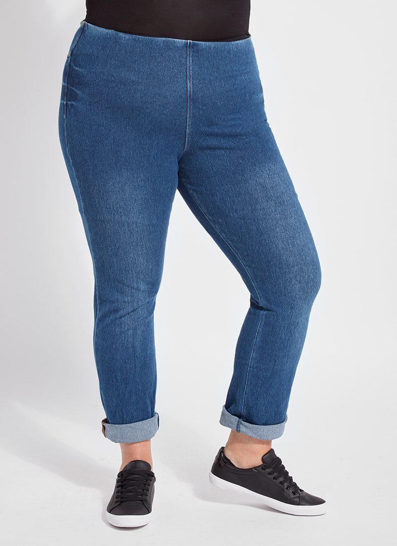 Lee Comfort Waistband Stretch Straight Leg Medium Wash Jeans Women Size 30  x 28 in 2023