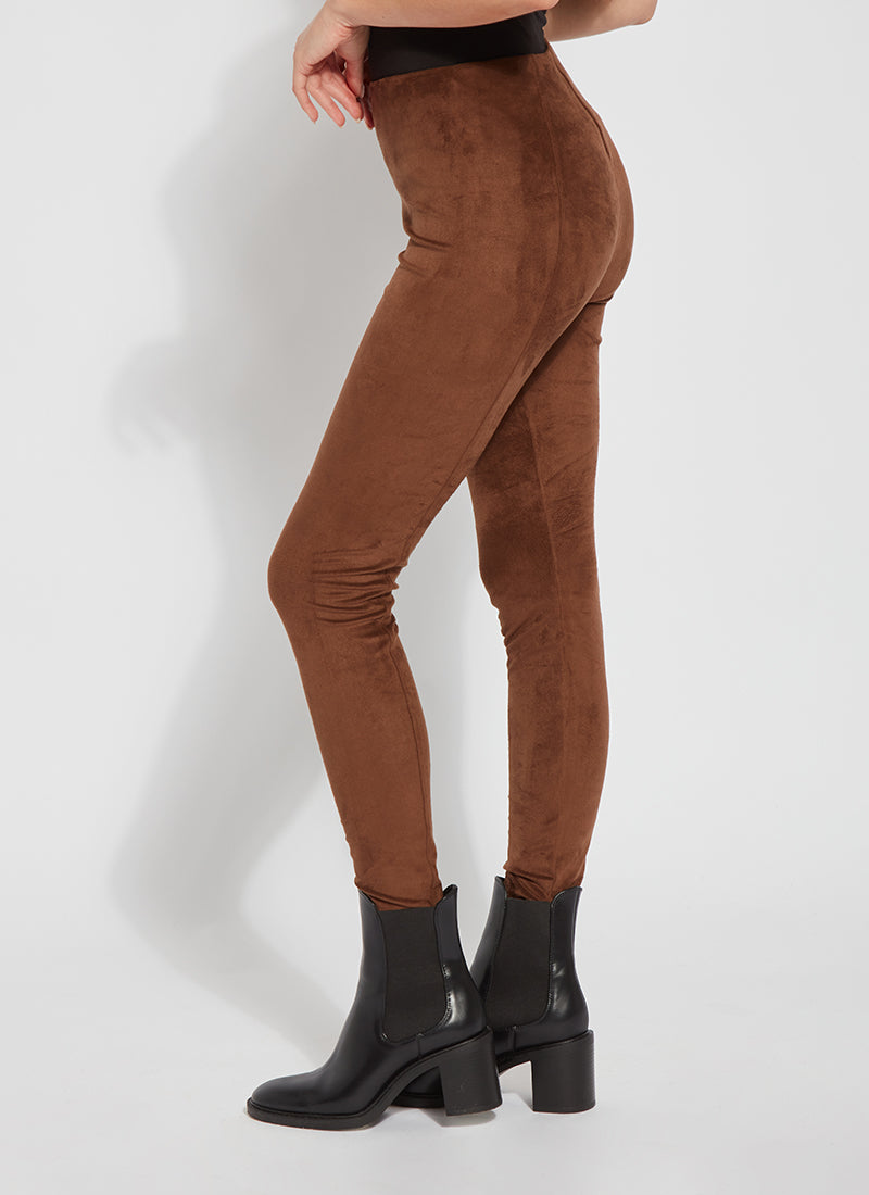 Wynne Collection Bonded Faux Suede Solution Legging - QVC UK