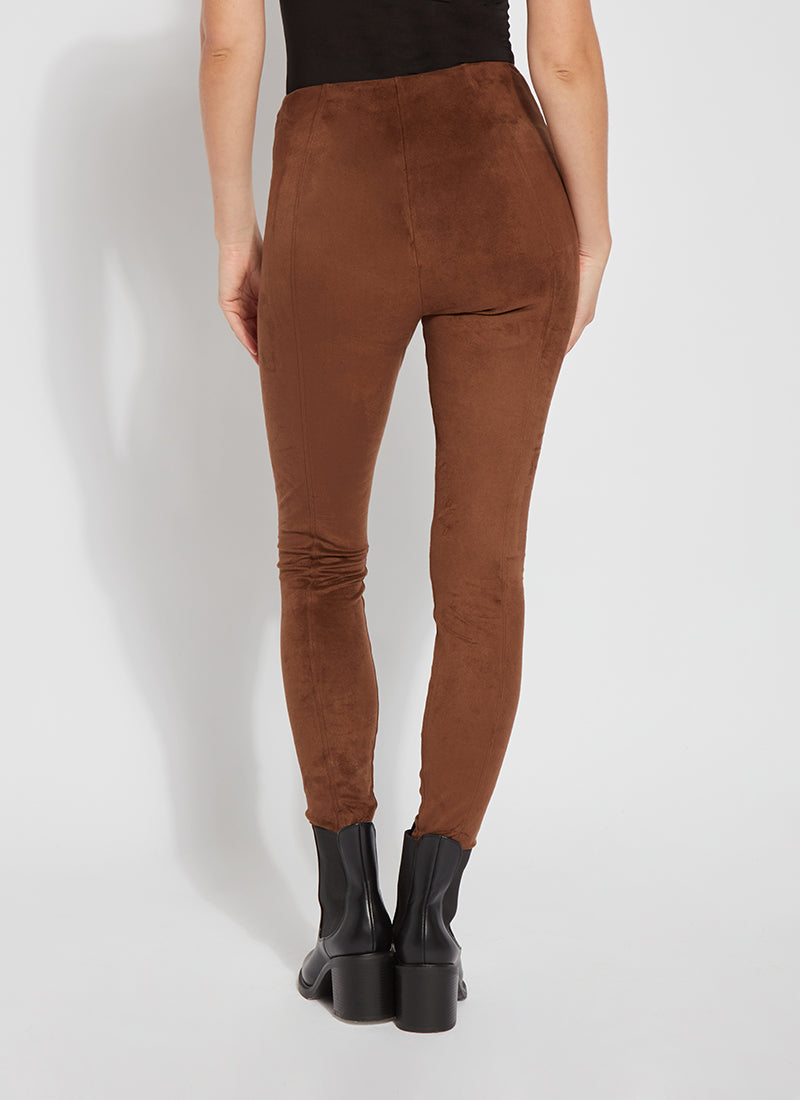 Legging Light Brown Stretch Faux Suede