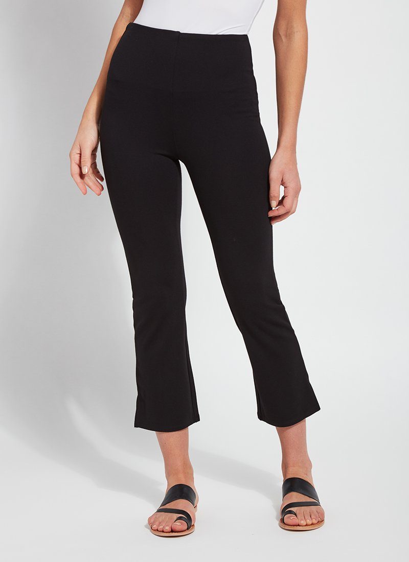 Buy Comfort Fit High-Rise Flared Yoga Pants in Navy with Side