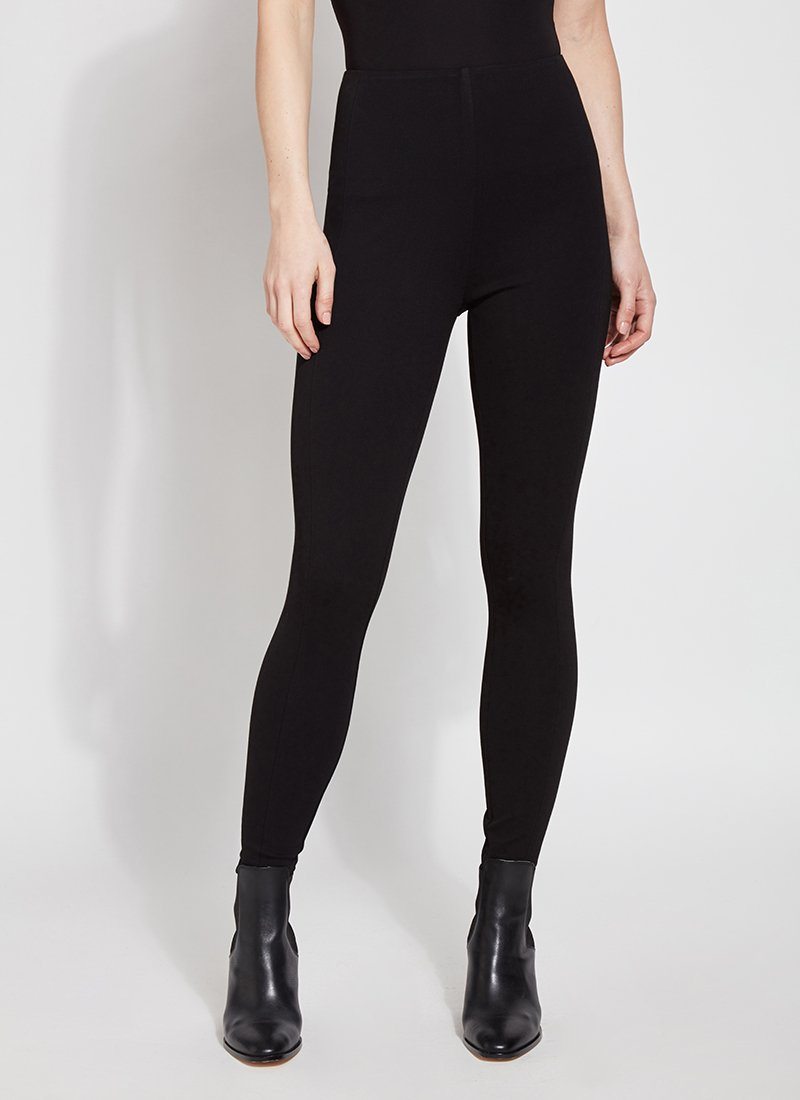 Charcoal High Waisted Stretch Leggings With Side Stripe, Leggings