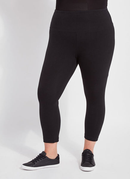 NWT Fashion Bug Women's Black Cotton Stretch Capris Plus Size 16 Cropped 