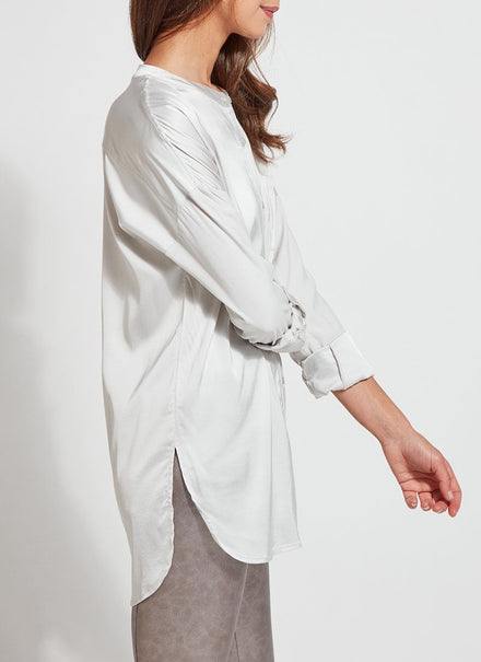 The Eco Satin Shirt (EcoVero™ Stretch Satin) Long Sleeve Button Up