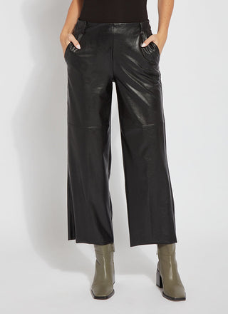 JWZUY Womens Solid Faux Leather Leggings Slim Fit Ankle Length Elastic High  Waist Pant Skinny PU Pants Green XS 