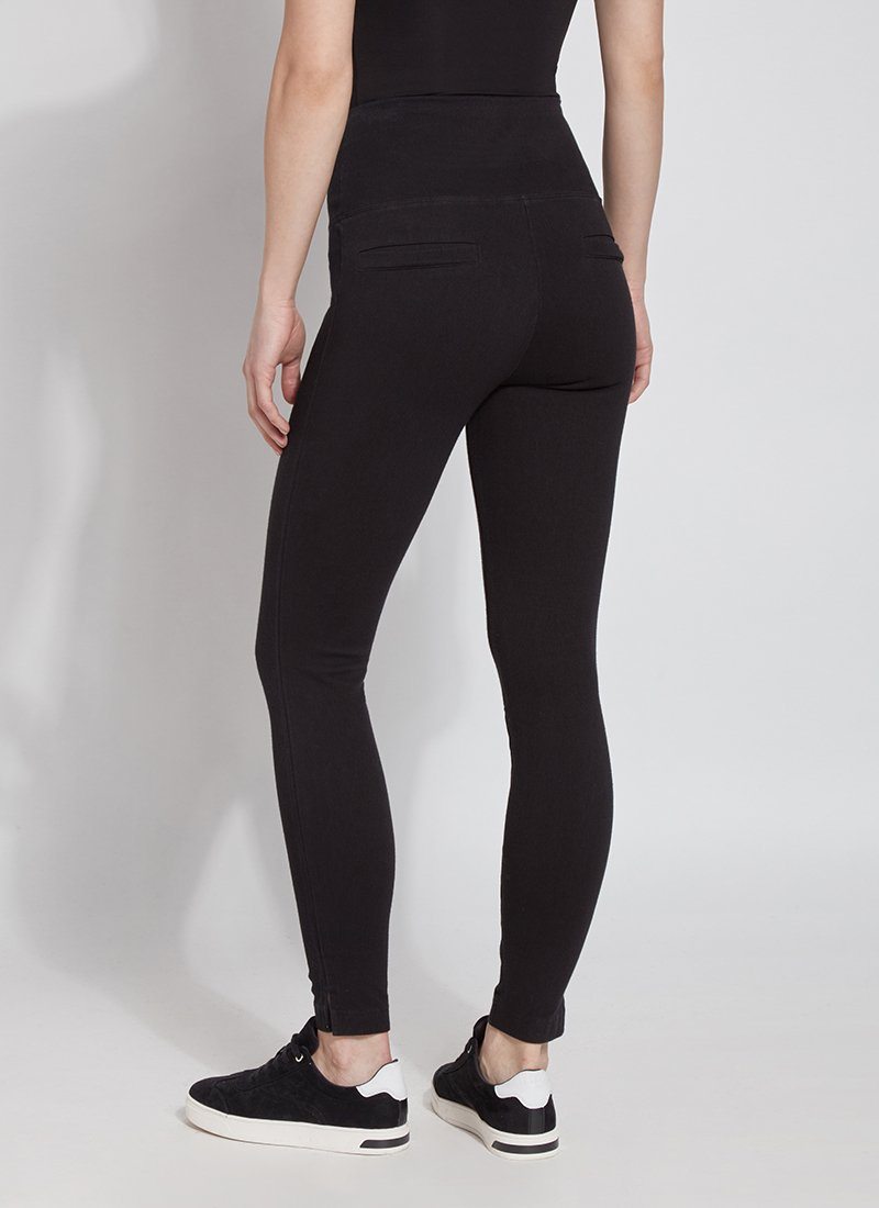 Innerwin Fake Jeans High Waist Women Look Print Jeggings Workout Tummy  Control Slim Fit Denim Leggings Black S