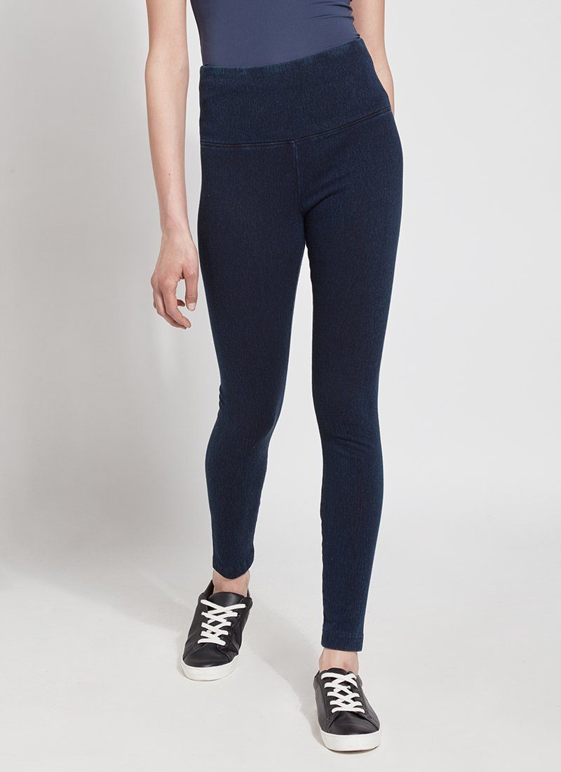 NWT Lysse Leggings High Rise Ankle Navy Colorblock Jeggings | Size XS, S