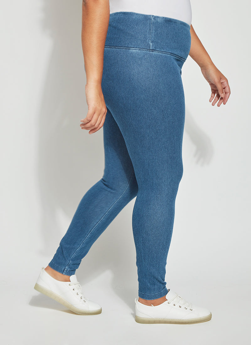 fvwitlyh under Garments for Women plus Women's Denim Print Jeans Look Like  Leggings Stretchy High Waist Girls Olive Leggings 