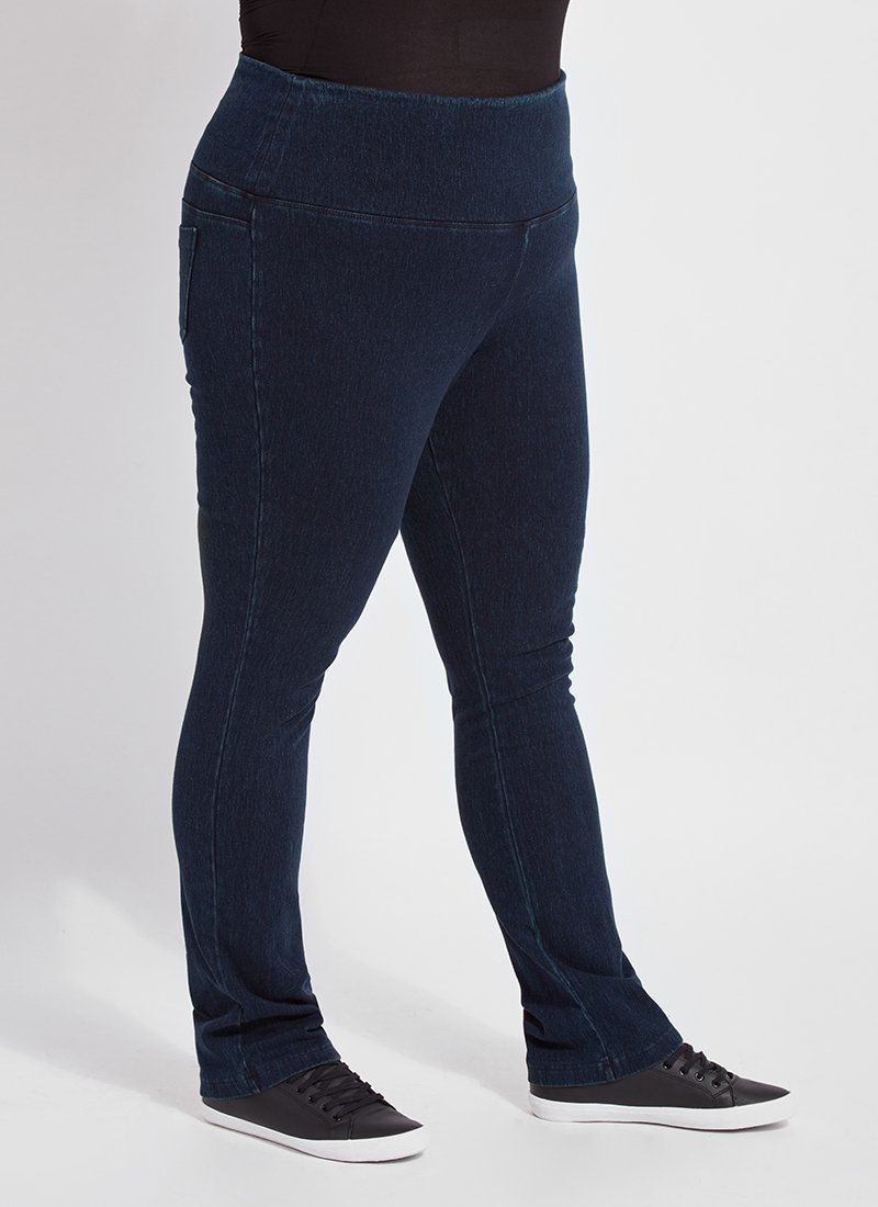 Denim Straight Leg Jean Legging (Plus Size)  Lyssé New York: Fabric. Fit.  Fashion. – LYSSÉ