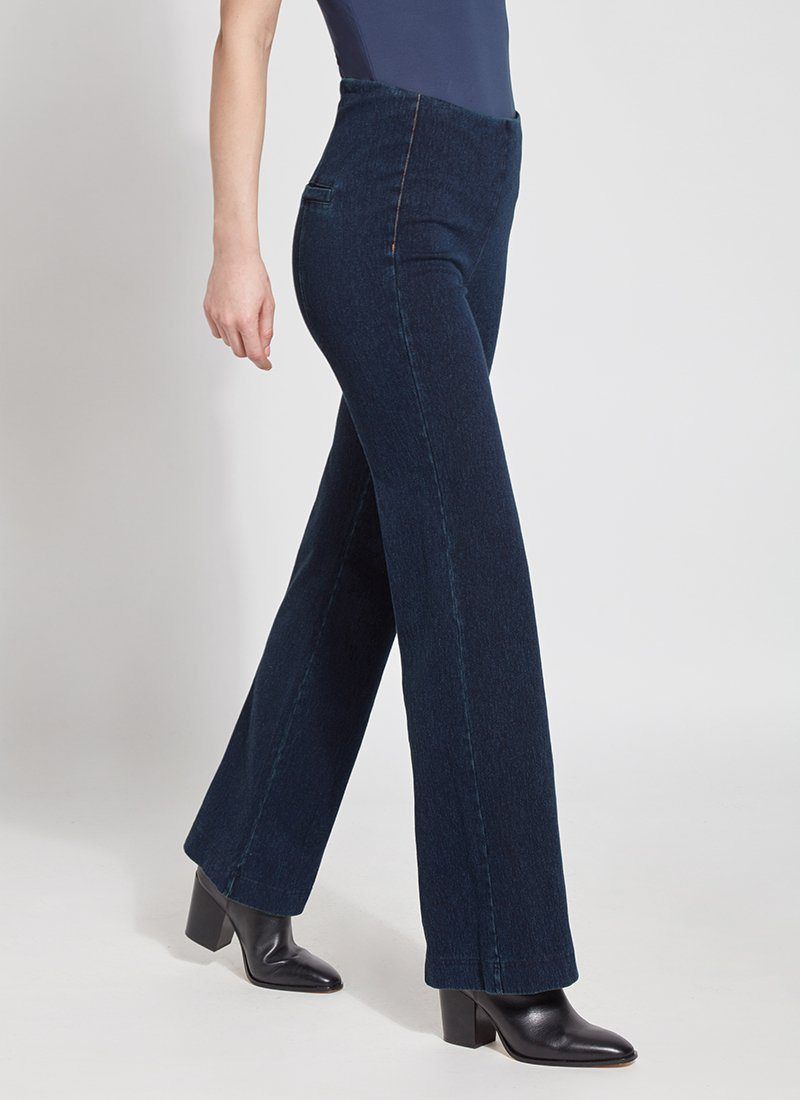  Lysse Denim Trouser Jeans in Pinstripe Midtown Black