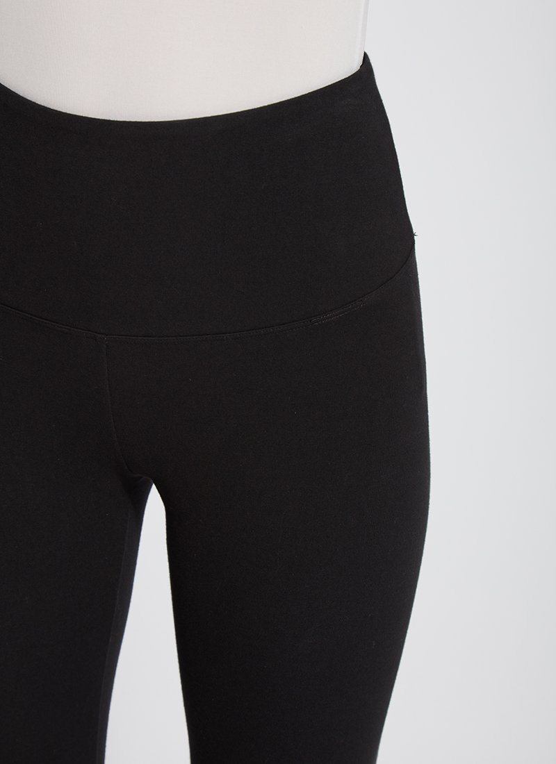 DailyWear Womens Solid Knee Length Short Yoga Cotton Leggings Black, XLarge