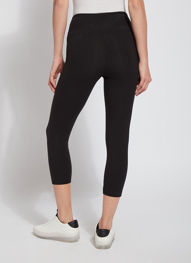  Women Cotton Spandex Short Capri Legging Lace Black / Gorgeous